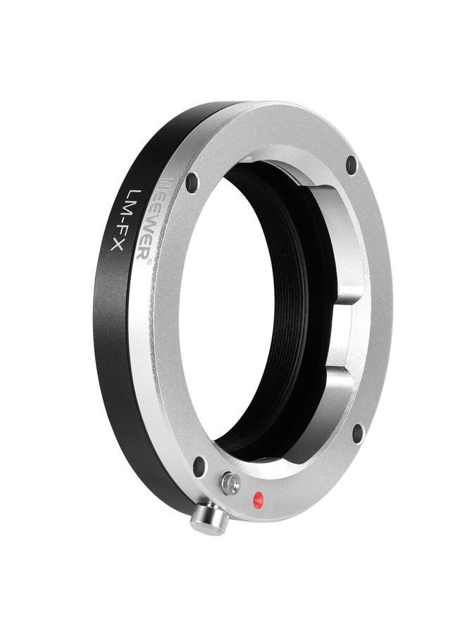 LM to Fuji X Lens Mount Adapter Compatible with Leica M Lens to Fujifilm X Series Mirrorless Camera X-T2 X-T3 X-T5 X-T20 X-Pro3 X-Pro2 etc, Matte Black Interior, Manual Focus Only, LM-FX