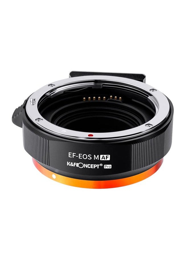 EF/EF-S to EOS M Electronic Lens Adapter, K&F Concept Auto Focus Lens Mount Adapter Ring Compatible for Canon EF EF-S Mount Lens to EOS M Mount Cameras