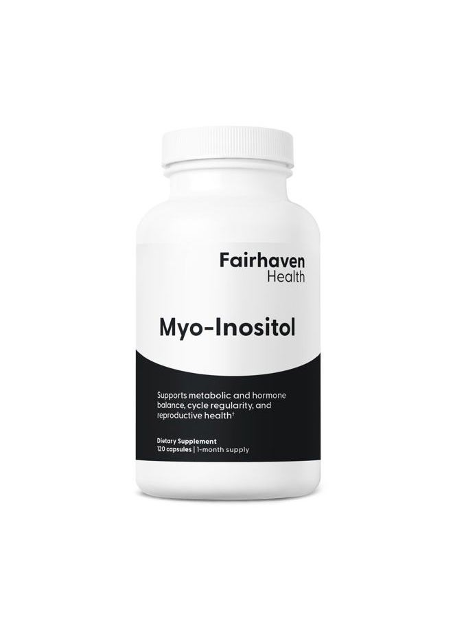 Myo-Inositol Supplement for Women and Men | Vitamin B8 2000mg | Vegan Inositol Powder Capsules | Gluten, Dairy and Soy Free | 120 Inositol Capsules