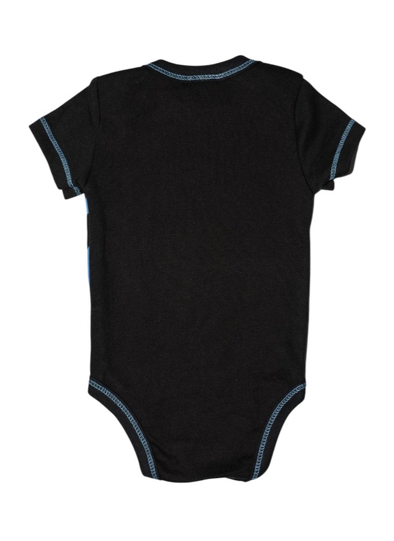 Bambimici Black Printed Onesie Short Sleeve