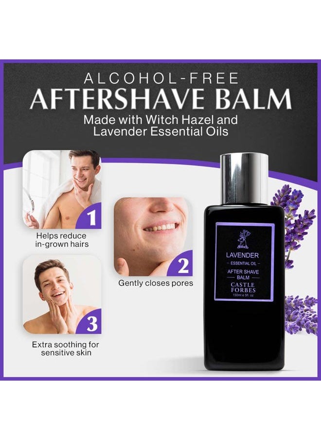 Forbes Lavender Aftershave Balm For Men, 5 fl.oz. | Moisturizing After Shave Lotion w/ Essential Oils | Soothing & Refreshing Face Balm | Alcohol Free Post Shave Skincare For All Skin Types