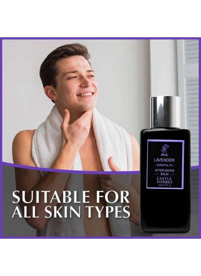 Forbes Lavender Aftershave Balm For Men, 5 fl.oz. | Moisturizing After Shave Lotion w/ Essential Oils | Soothing & Refreshing Face Balm | Alcohol Free Post Shave Skincare For All Skin Types