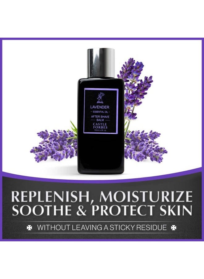 Forbes Lavender Aftershave Balm For Men, 5 fl.oz. | Moisturizing After Shave Lotion w/ Essential Oils | Soothing & Refreshing Face Balm | Alcohol Free Post Shave Skincare For All Skin Types