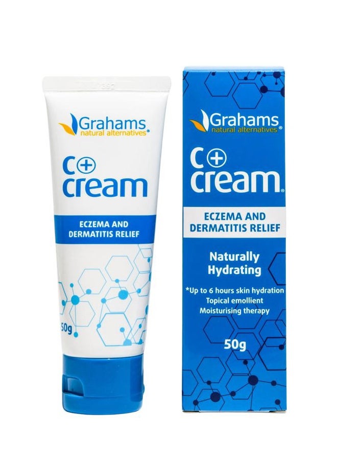 C+ Eczema Cream Dermatitis Treatment - Lotion for Extremely Dry Skin, Inflammation, Redness & Itch Relief - Manuka Honey & Calendula - Clinically Proven - Steroid-Free (1 x 1.76oz)