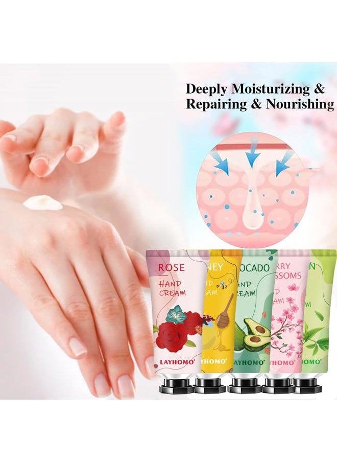 10 Pack Christmas Gifts Hand Cream Set,Christmas Gifts for Women,Stocking Stuffers for Teen Girls Party Gifts Travel Size Lotion Shea Butter Hand Cream for Dry Hands,10 Different Fragrances