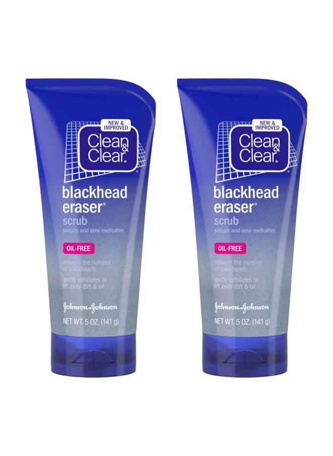 Blackhead Eraser Oil-Free Facial Scrub with 2% Salicylic Acid Acne Medication, Exfoliating Daily Face Scrub for Acne-Prone Skin Care, 5 oz, 2 Pack