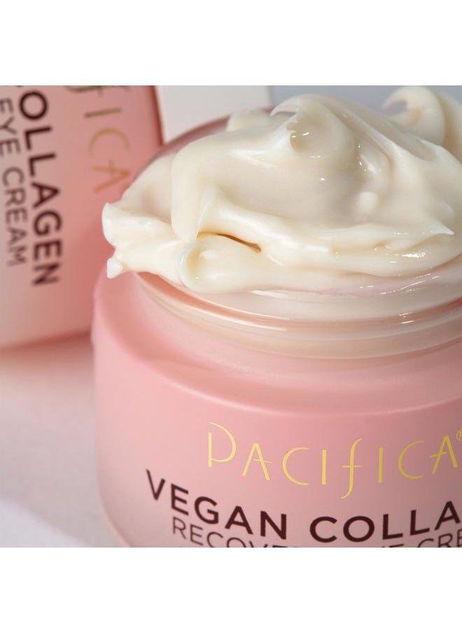 Beauty, Vegan Collagen Overnight Recovery Eye & Face Cream, Hyaluronic Acid, Caffeine, Vitamin C & E, Hydrating & Moisturizing Skin Care for Aging and Dry Skin, 15ml - 0.5 fl oz