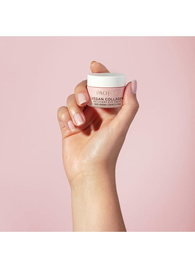 Beauty, Vegan Collagen Overnight Recovery Eye & Face Cream, Hyaluronic Acid, Caffeine, Vitamin C & E, Hydrating & Moisturizing Skin Care for Aging and Dry Skin, 15ml - 0.5 fl oz