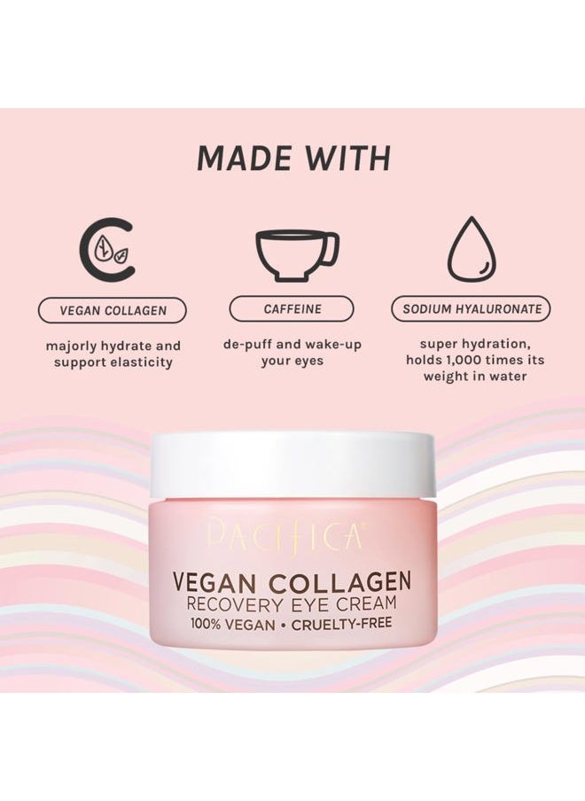 Beauty, Vegan Collagen Overnight Recovery Eye & Face Cream, Hyaluronic Acid, Caffeine, Vitamin C & E, Hydrating & Moisturizing Skin Care for Aging and Dry Skin, 15ml - 0.5 fl oz