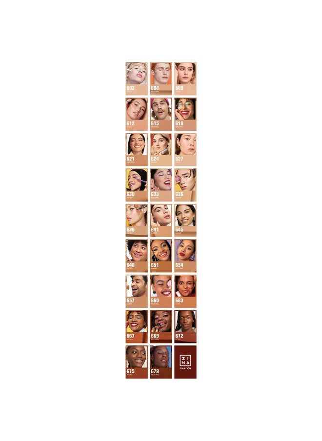 The 24H Foundation 663-24H Long-Wearing Formula - Medium To High Buildable Coverage - Smooth Matte Finish - Expanded Shade Selection - Waterproof, Cruelty Free, Vegan Makeup - 1.01 Oz