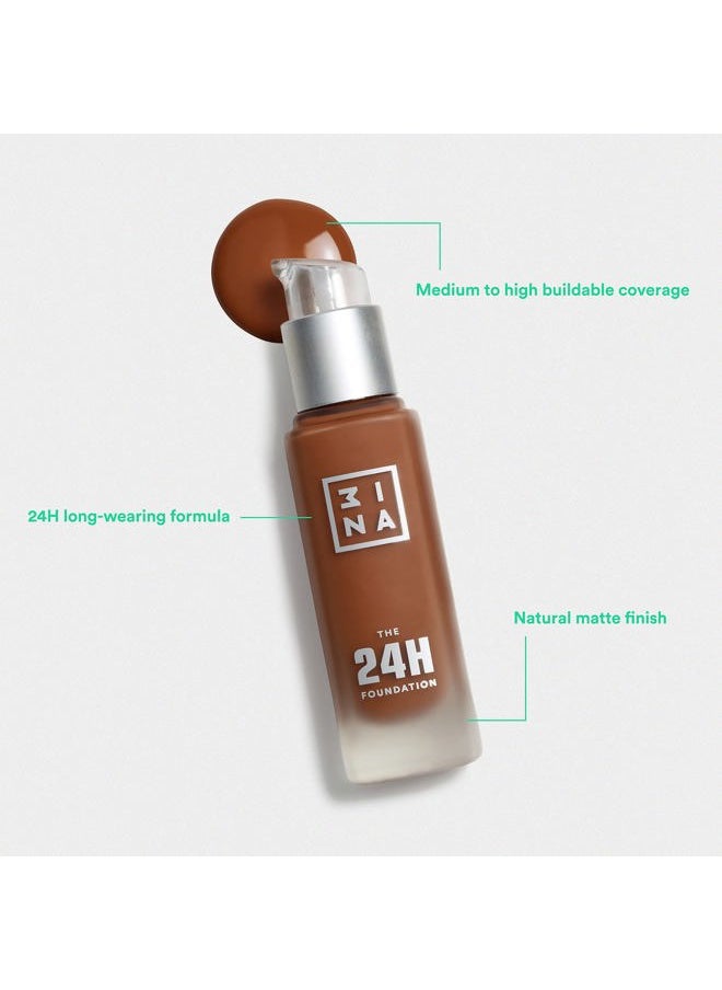 The 24H Foundation 609-24H Light Pink Cream, 1.01 Oz - Medium To High Buildable Coverage, Smooth Matte Finish, Cruelty Free, Vegan, Waterproof