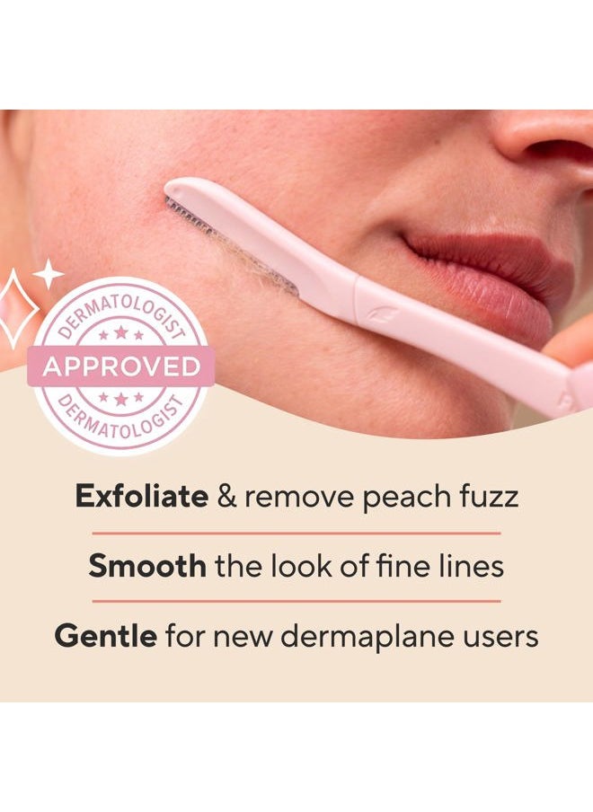 Dermaplane Facial Exfoliator and Hair Remover, Facial Hair Removal for Women, 6 Count