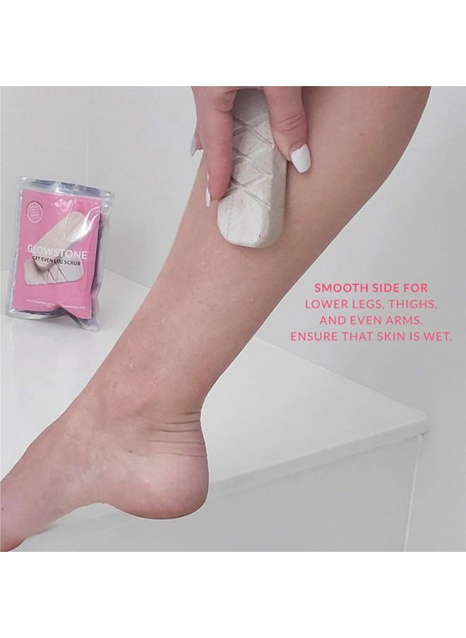 GET EVEN LEG SCRUB - Ingrown Hair Treatment For Women, Strawberry Legs Treatment, Natural Dead Skin Remover & Foot Scrub Exfoliator For Dry Skin and KP. Glowstone | Glow Stone