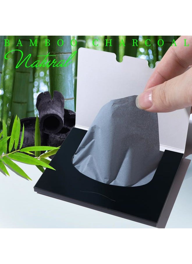 800 Counts Oil Blotting Papers for Face, Bamboo Charcoal Oil Absorbing Sheets for Oily Skin, Oil Blotting Sheets for Face, Oil Absorbent Pads Blotter Paper, Oil Face Wipes Large 10cmx7cm
