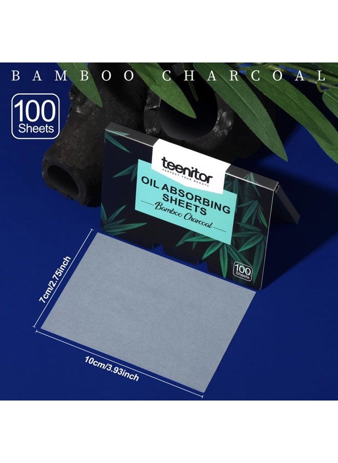 800 Counts Oil Blotting Papers for Face, Bamboo Charcoal Oil Absorbing Sheets for Oily Skin, Oil Blotting Sheets for Face, Oil Absorbent Pads Blotter Paper, Oil Face Wipes Large 10cmx7cm