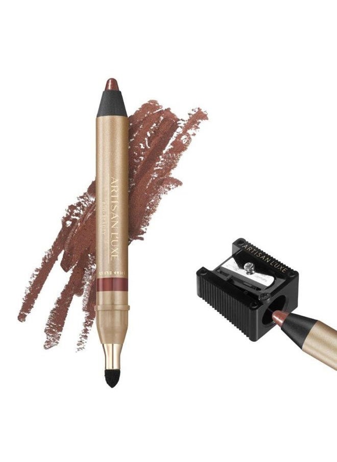 Beauty Velvet Jumbo Eyeliner Pencil - Smokey Eyes in 3 Minutes - Water-Proof, Smudge-Proof, Long-Lasting - Age-Defying Essential Oils (Shade: Shimmering Bronze)