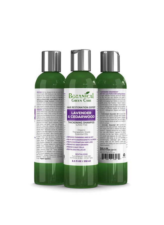Lavender & Cedarwood Thickening Shampoo for Thinning Hair, Hair Loss Shampoo, Thickening Products for Women & Men, Hair Growth Shampoo