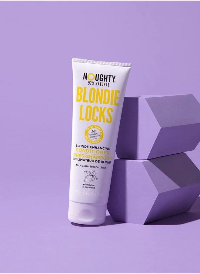 Blondie Locks Blonde Enhancing Conditioner, Vegan 97% Natural, Sulfate-Free Silicone-Free Paraben-Free Blonde Lightening Conditioner, 250 ml / 8.4 fl oz