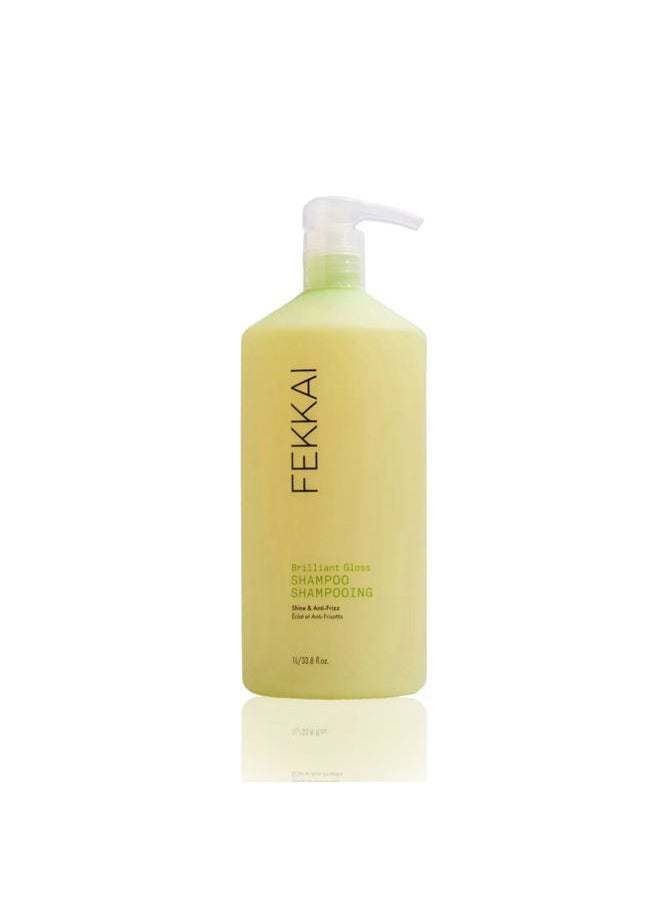 Brilliant Gloss Shampoo - 1 Liter - Transforms Hair with 4X Shine - Free of Sulfates, Parabens, Phthalates - Vegan, Cruelty-Free