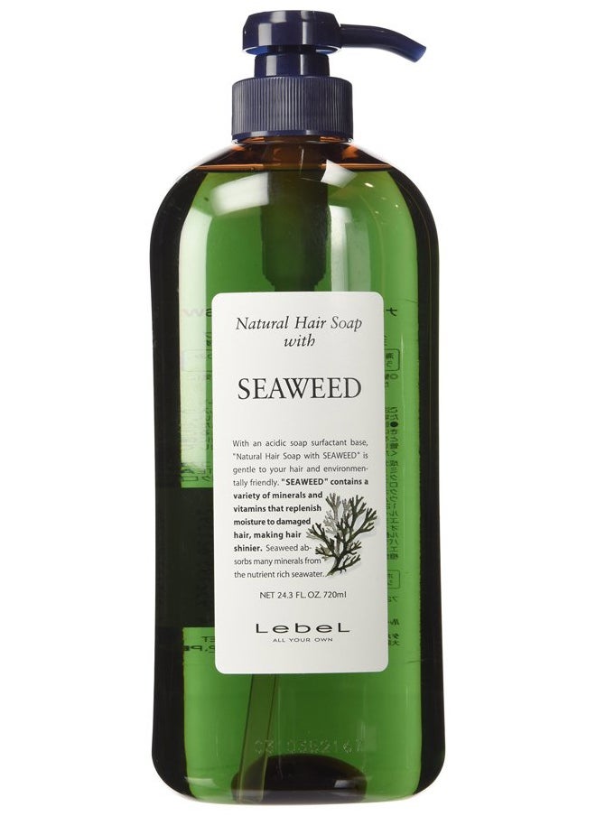 Cosmetics | Shampoo | Natural Hair Soap with Seaweed Shampoo 720ml (Japan Import)