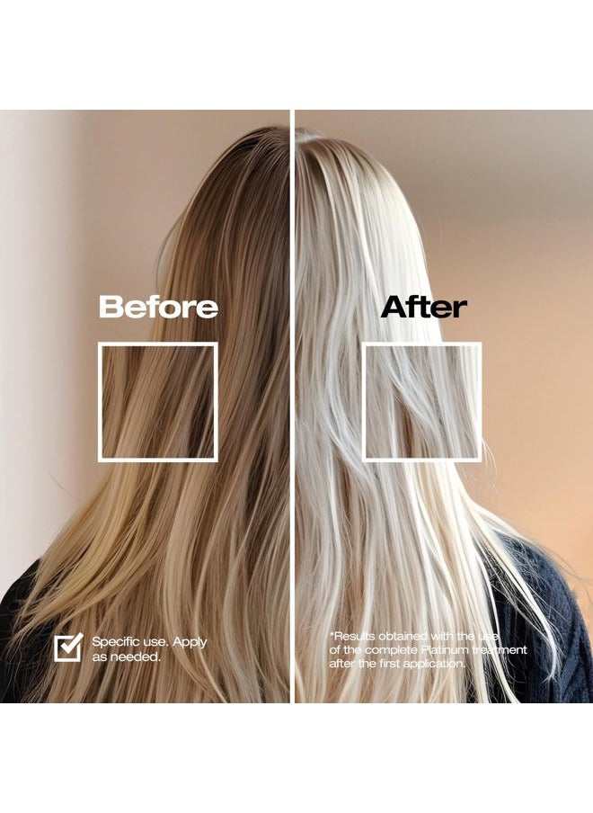 Abril Et Nature Bain Shampoo Platinum - 1000 ml - Purple Toning Shampoo - to Tone Down Grey or Bleached Hair - Eliminates Brassy Yellow Tones-Keratin Hair Treatment