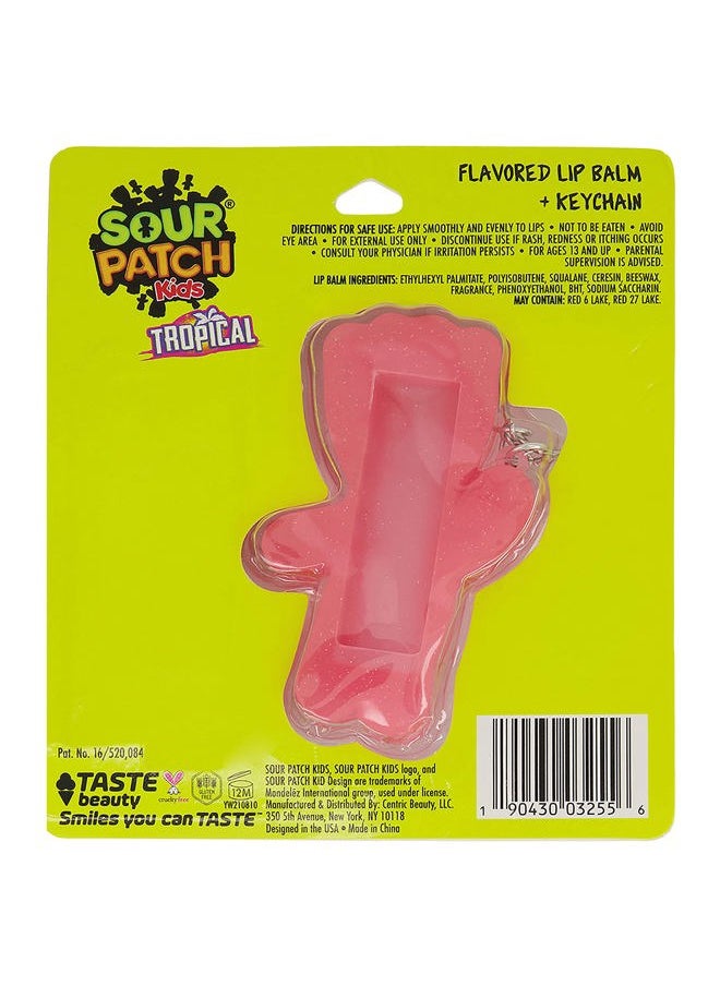 Sour Patch Kids–Flavored Lip Balm and Keychain Holder, (Flavor), 2-Piece Set