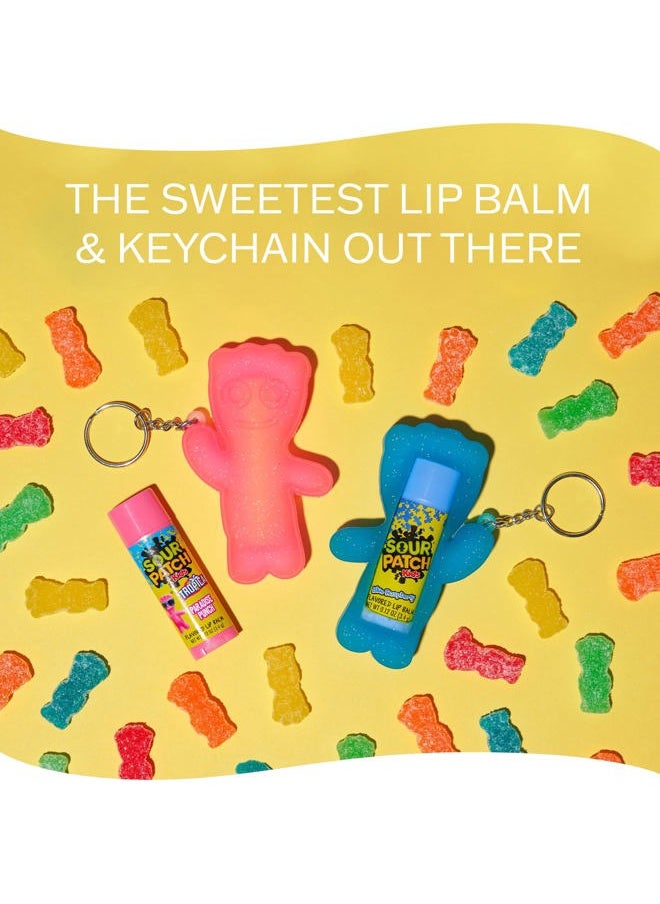 Sour Patch Kids–Flavored Lip Balm and Keychain Holder, (Flavor), 2-Piece Set
