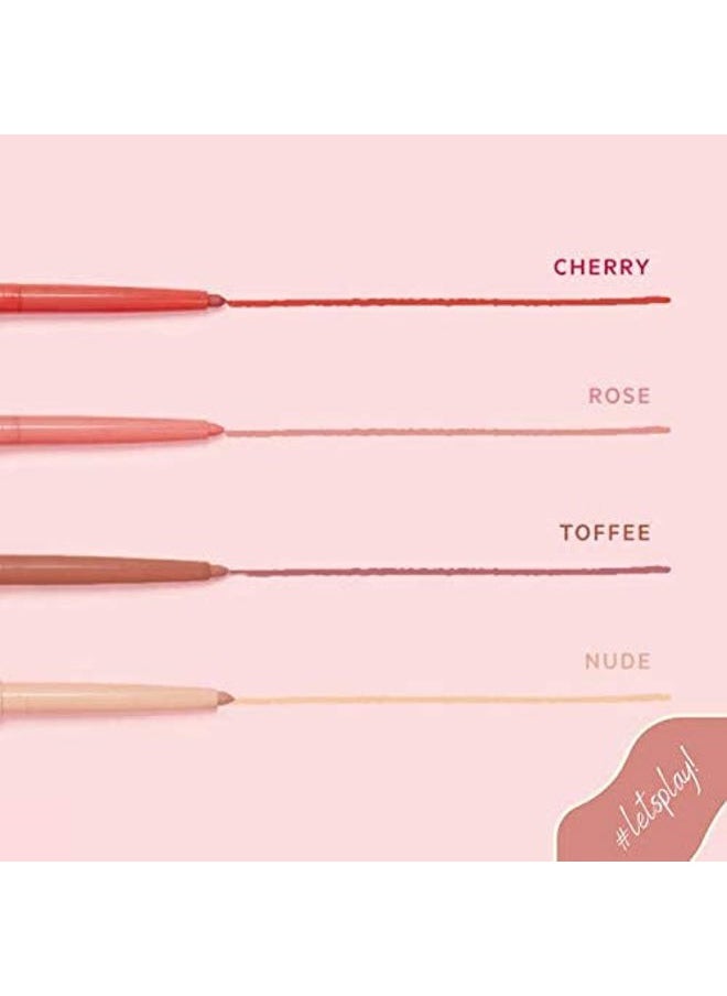 Petal Pout Lip Liner Smooth Creamy Lip Liner with Pigment Rich Color Prevents Feathering of Lip Color Comes with Builtin Sharpener, Fuchsia, 0.01 Ounce