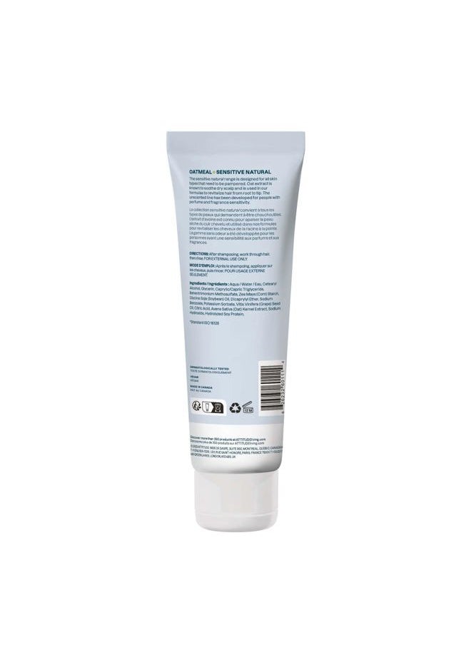 Hair Conditioner for Sensitive Dry Scalp, Soothing Oat, Naturally Derived Ingredients, Dermatologically Tested, Vegan Detangler, Extra Gentle, Unscented, 8 Fl Oz