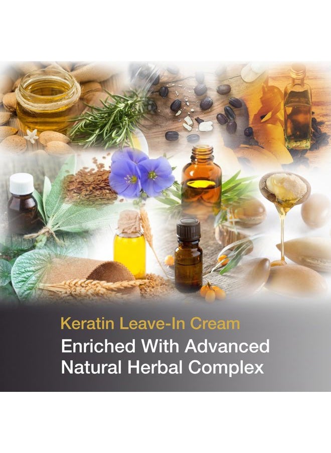 Keratin Leave In Conditioner Moisturizer - Thin to Normal Hair Care Moisturizing Hydrating Detangler Cream for Dry Damaged Hair