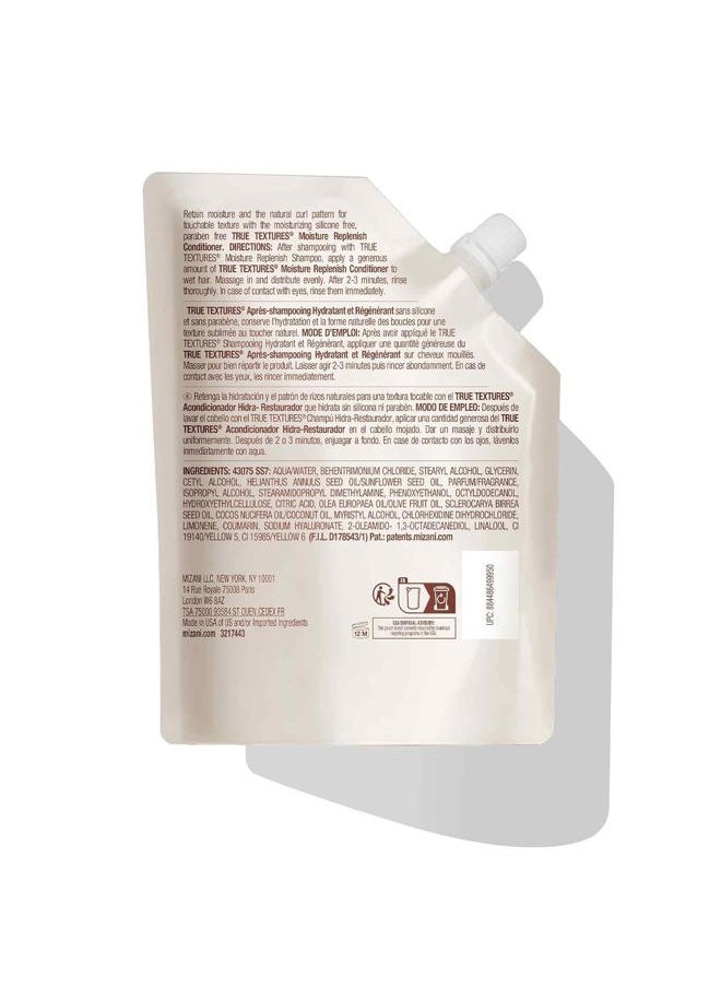 Mizani True Textures Moisture Replenish Conditioner | Moisturizes & Defines Curls | Silicone & Paraben-Free | for Curly Hair | 16.9 Fl Oz