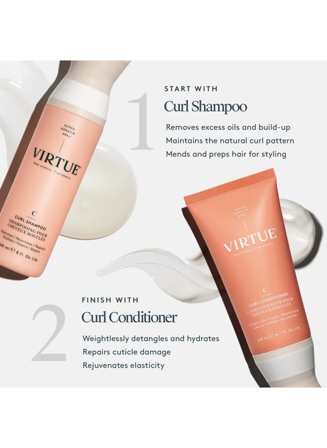 Curl Conditioner with Jojoba Oil, Sulfate Free, Hydrates, Nourishes & Repairs Curly Hair with Frizz Control, Color Safe