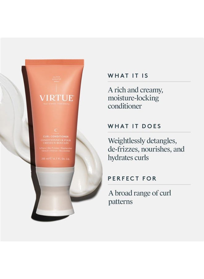 Curl Conditioner with Jojoba Oil, Sulfate Free, Hydrates, Nourishes & Repairs Curly Hair with Frizz Control, Color Safe