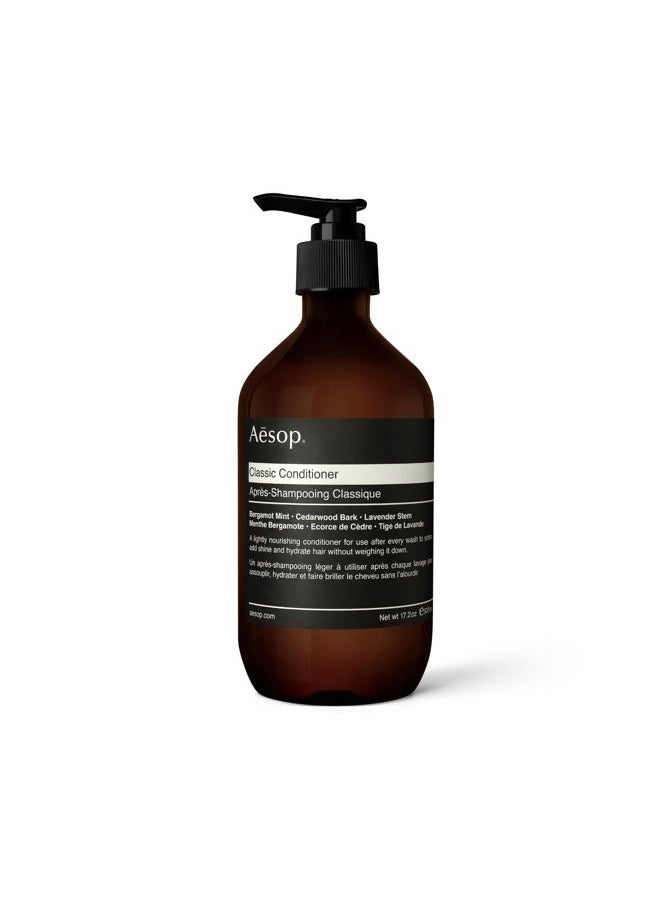Classic Conditioner | Lightly Nourish, Soften, Shine, Hydrate, Disentangle Hair | Bergamot Mint, Cedarwood Bark, Lavender Stem | 16.9 oz / 500mL