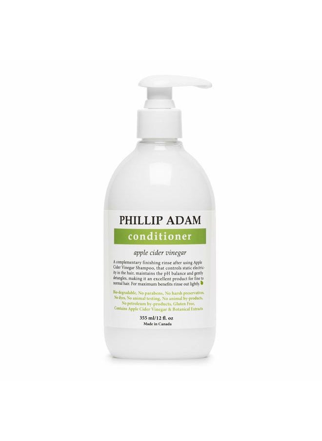 Apple Cider Vinegar Conditioner for Shiny Hair - No Harsh Preservatives - For All Hair Types - 12 Ounce