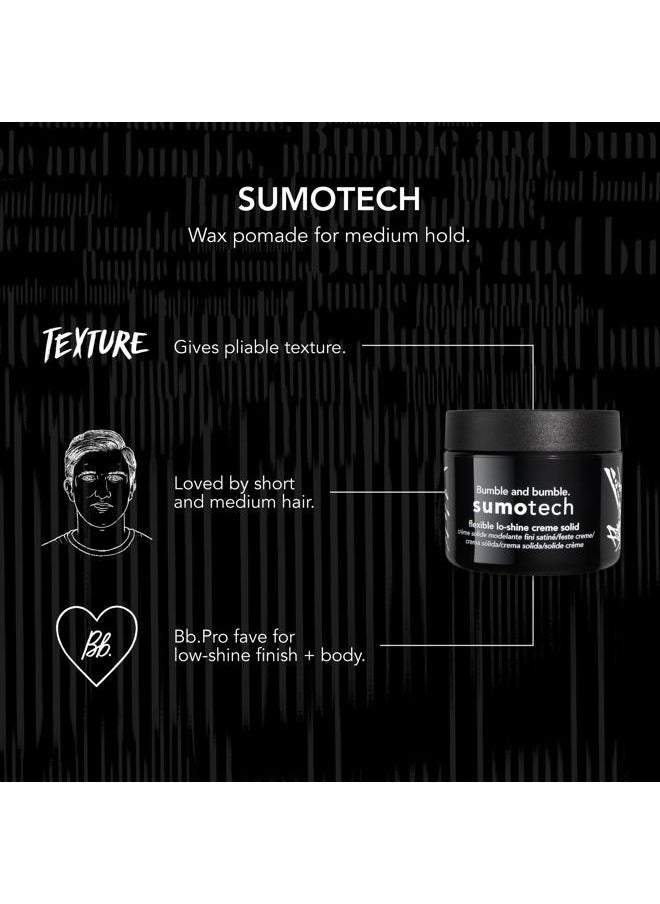 . Sumotech Flexible Hold Cream Solid | Pliable Texture, Flexible Hold + Lo-shine Finish | Wavy, Straight, 1.5 Ounce