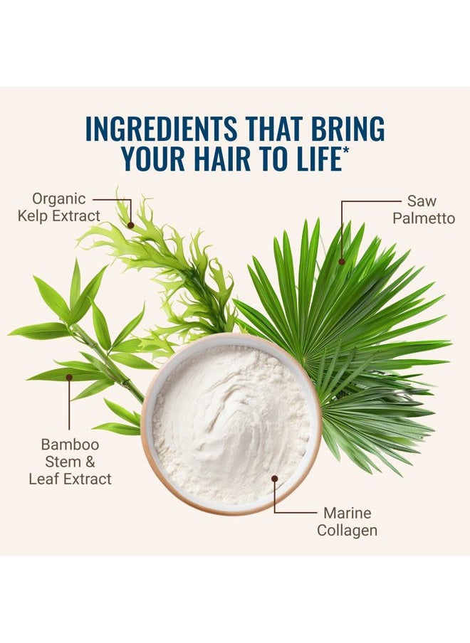 Live Conscious by Hair La Vie Revitalizing Blend Hair Vitamins with Biotin, Collagen and Saw Palmetto (2-Pack)