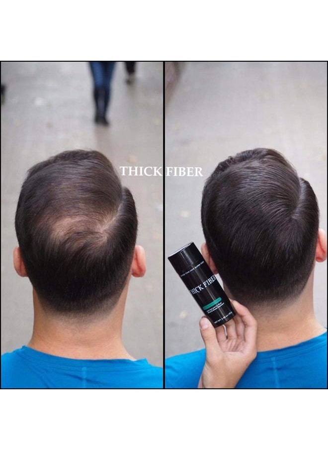 THICK FIBER Hair Fibers for Thinning Hair & Bald spots (BLACK, Pack of 3) - 25g Bottle - Conceals Hair Loss in Seconds - Hair Powder For Women & Men