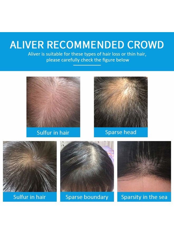 Aliver Hair Fibers for Thinning Hair Medium Brown - Undetectable Natural Formula - Thicker Fuller Hair in 15 Seconds - Conceals Hair Loss & Look Younger - Designed for Men & Women,0.97Oz