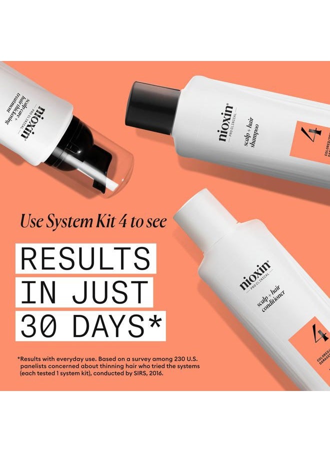System 4 Scalp Care + Hair Thickening Leave-In Treatment | For Colored, Dry, & Damaged Hair with Progressed Thinning | Nourish & Boost Hair Density with Niacinamide & Biotin | 6.8 Fl Oz