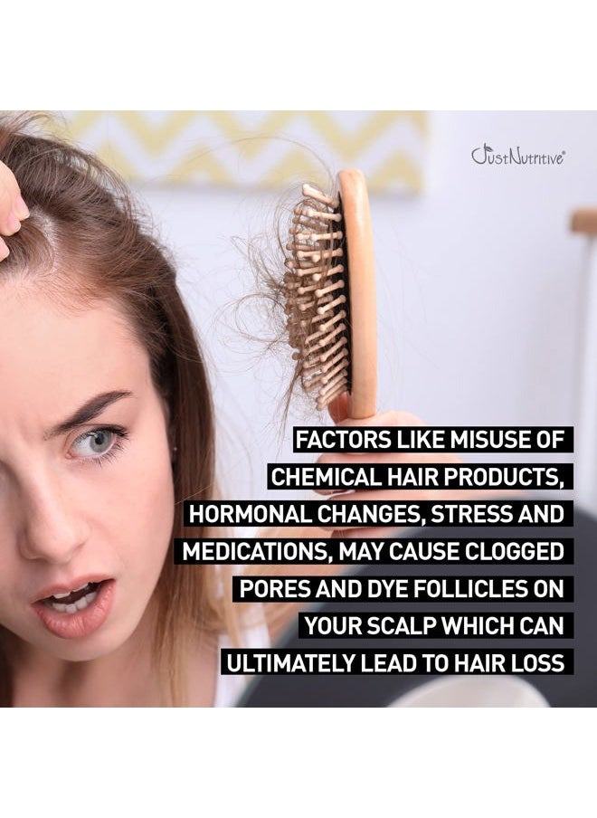 Grow New Hair Treatment | Hair Regrowth Oil | Natural Hair Care | Hair Growth Treatment For Men and Women | Just Nutritive | 4 Oz