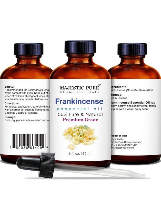 Frankincense Essential Oil | 100% Pure and Natural Frankincense Oil | Premium Grade Essential Oils for Hair Care, Home Diffusers, Skin, Aromatherapy, Massage and Humidifiers | 1 Fl Oz
