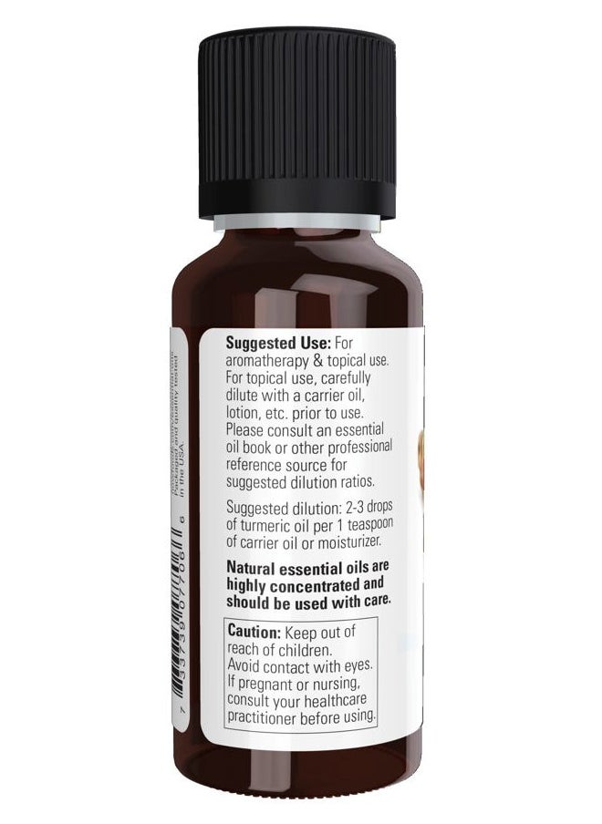Essential Oils, Tumeric Essential Oil, Soothing, Uplifting, Balancing, 100% Pure, Child-Resistant Cap, 1-Ounce