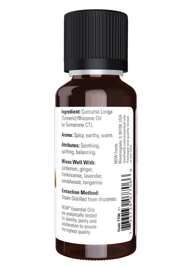 Essential Oils, Tumeric Essential Oil, Soothing, Uplifting, Balancing, 100% Pure, Child-Resistant Cap, 1-Ounce