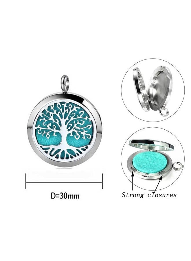 Aromatherapy Essential Oil Diffuser Necklace Stainless Steel lnspirational Locket Pendant(Lotus)