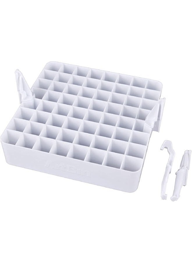 6939AB Marker Storage Tray - Holds up to 64 Pens, Pencils, Markers, Brushes, etc., [1] Plastic Storage Tray, White