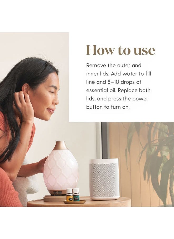 Desert Mist Essential Oil Diffuser | Ultrasonic Aromatherapy Diffuser & Humidifier | 11 LED Light Modes | 3 Run Modes & Auto Shut-Off | 10-Hour Run Time for Home & Office