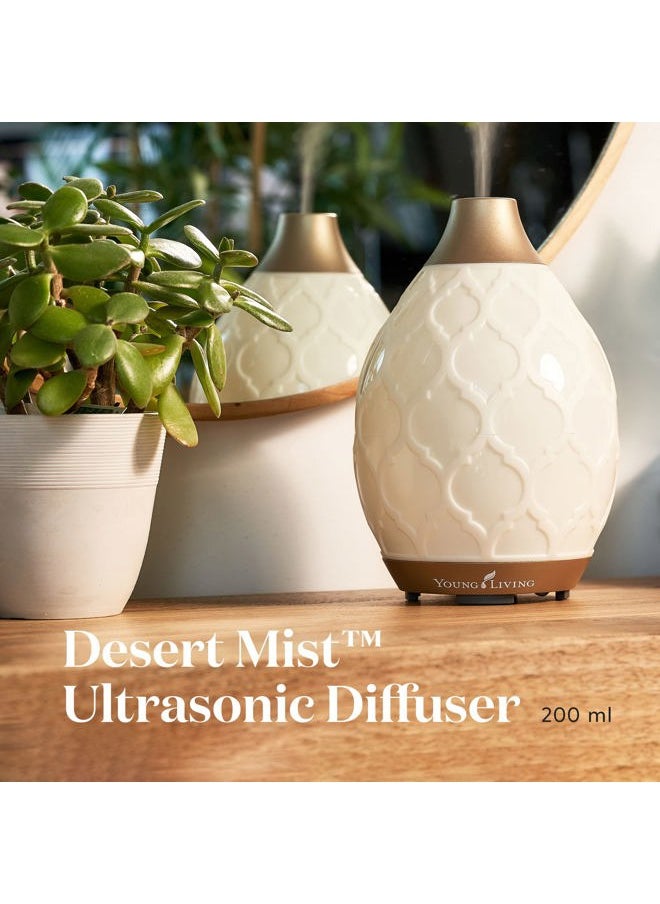 Desert Mist Essential Oil Diffuser | Ultrasonic Aromatherapy Diffuser & Humidifier | 11 LED Light Modes | 3 Run Modes & Auto Shut-Off | 10-Hour Run Time for Home & Office