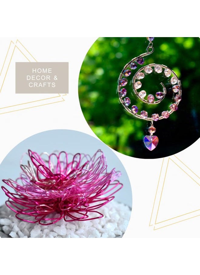 , 22 Gauge Tarnish Resistant Colored Copper Craft Jewelry Wrapping Wire, Red, 15 yd