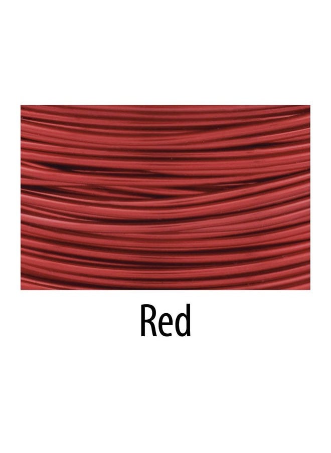 , 22 Gauge Tarnish Resistant Colored Copper Craft Jewelry Wrapping Wire, Red, 15 yd